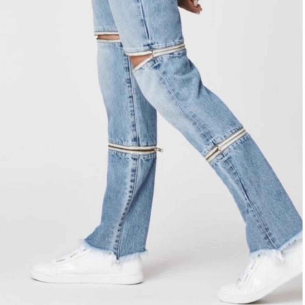LF Carmar Juliet Zipper High-Waist Straight Leg Convertible Jeans - Picture 2 of 8